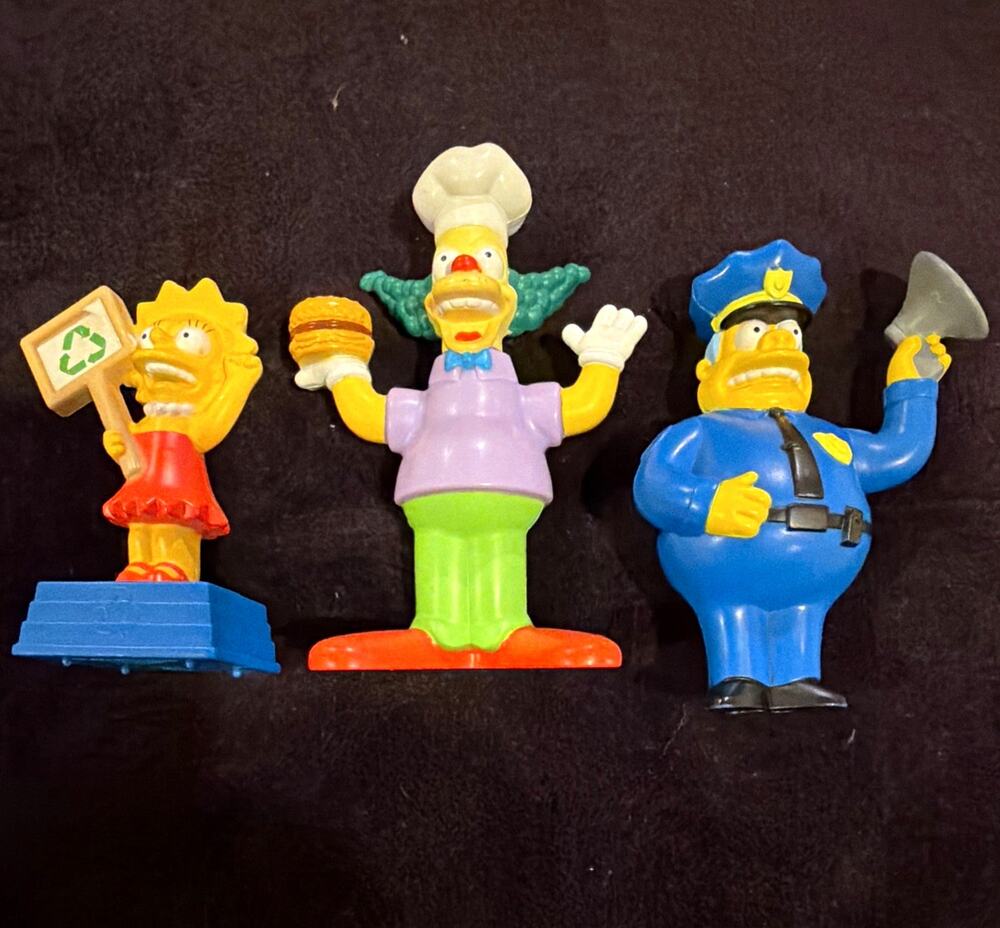 The Simpsons Burger King Lot 2007 Fast Food Premium Toys Lot Krusty Lisa Wiggins